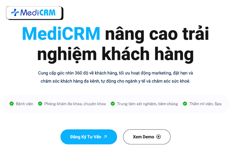 MediCRM giải pháp tự động hóa chăm sóc trước – sau khám
