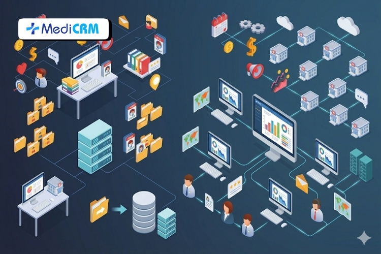 Khi chọn CRM chuỗi phòng khám cần xác thực nó có đa chi nhánh hay không