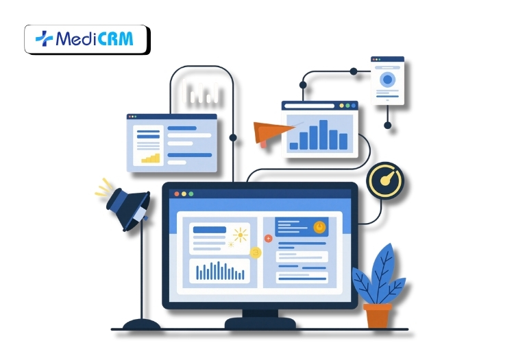 Tính năng dashboard điều khiển tập trung là điều vô cùng cần thiết với chuỗi phòng khám
