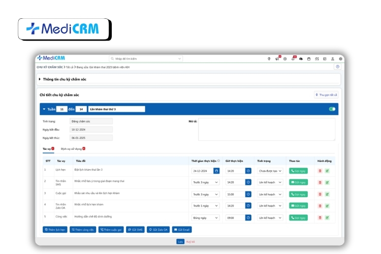 MediCRM Giải pháp tự động hóa CSKH cho ngành y tế
