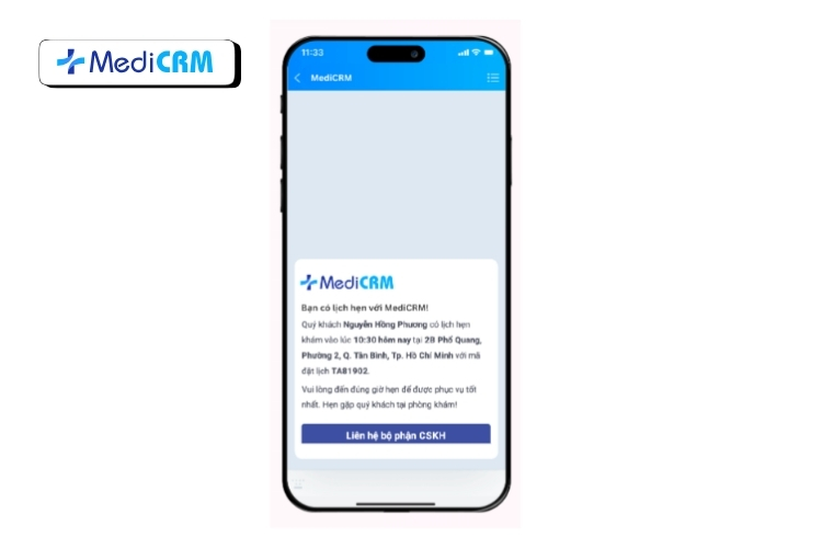 Tự động hóa CSKH để nhắc lịch hẹn tự động, giảm tỷ lệ vắng không báo trước